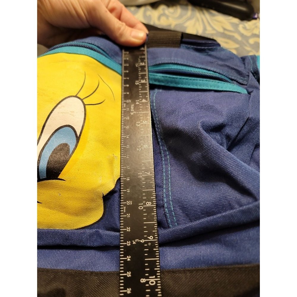 Looney Tunes Tweety Blue Duffle Gym Bag Vintage Large - Picture 11 of 12